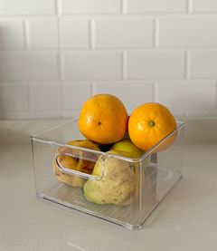 ORGANIZADOR ACRÍLICO CUADRADO FRUTAS Y VERDURAS 20 cm
