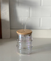 VASO TORNASOL TAPA BAMBU + SORBETE VIDRIO