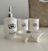 SET DE BAÑO 4 PIEZAS CON JABONERA BAÑADERITA