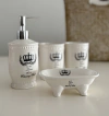 SET DE BAÑO 4 PIEZAS CON JABONERA BAÑADERITA