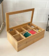 CAJA DE TE 8 DIVISIONES BAMBÚ