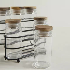 SET x6 ESPECIEROS TAPA MADERA + SOPORTE ESCALONADO - comprar online