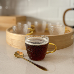 SET x6 CUCHARAS DORADAS FLOR - comprar online