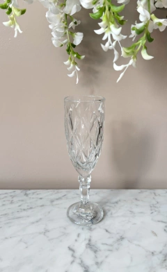 SET X6 COPAS DIAMANTE LABRADAS VIDRIO ESPUMANTES