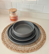 PLATO LÍNEA JASPEADA CERÁMICA GRIS - comprar online