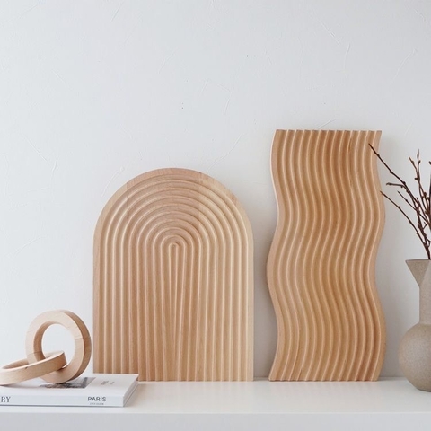 TABLA DE APOYO NÓRDICA DISEÑO LÍNEAS BAMBU - comprar online