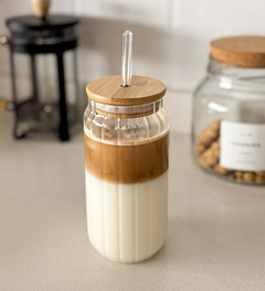 VASO ESTELA TAPA BAMBÚ c/ SORBETE 500 ml en internet