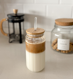 VASO ESTELA TAPA BAMBÚ c/ SORBETE 500 ml