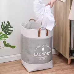 CESTO LAUNDRY GRIS DELUXE - comprar online