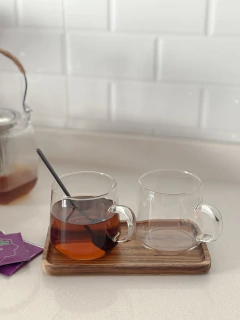 SET X2 TAZA MUG VIDRIO NET 350 ml
