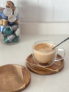 SET X2 PLATOS DE MADERA 15 cm PARA TAZA - comprar online