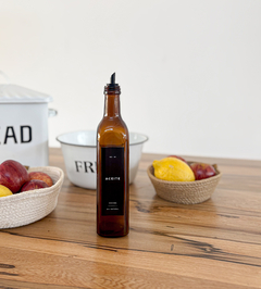 ACEITERA CUADRADA AMBAR 500 ml ETIQ NEGRA - comprar online