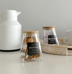 FRASCO TAPA BAMBOO BASE CUADRADA 550 ml - comprar online