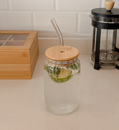 VASO ESTELA TAPA BAMBÚ C/ SORBETE 400 ml en internet