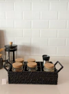 ORGANIZADOR 6 DIVISIONES PORTA ESPECIERO NEGRO RATTAN