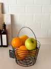 FRUTERA/ HUEVERA CANASTITA BLACK 19 cm