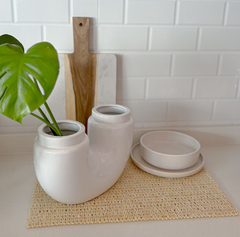 ADORNO FLORERO / MACETA GRECIA BLANCO - comprar online