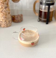 TAZA VIDRIO FRUTILLAS - comprar online