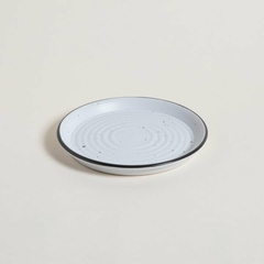 PLATO POSTRE GRANITO BORDE GRIS 21 cm - comprar online
