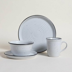 PLATO POSTRE GRANITO BORDE GRIS 21 cm - Mama al Mando