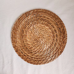 CENTRO DE MESA NATURAL REDONDO RATTAN 34 cm - comprar online