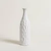 FLORERO ALTO CERÁMICA WHITE 34 cm