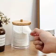 PORTA DESMAQUILLANTE DE ACRÍLICO + BAMBOO - comprar online