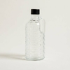 BOTELLÓN TRANSPARENTE VIDRO 1 litro TAPA BLACK RATTAN