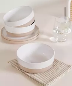 BOWL TOSCANA BLANCO BASE BEIGE