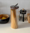 FRASCO REDONDO PARA PASTAS TAPA ACACIA MADERA
