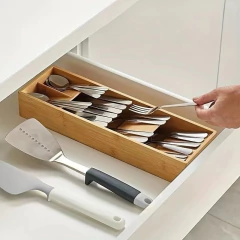 ORGANIZADOR DE CAJÓN BAMBÚ SIMPLE 40 cm