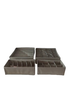 SET ORDEN DE PLACARD 4 CESTOS CON DIVISIONES GRIS - comprar online