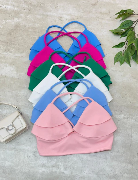 Cropped Alça Babado - comprar online