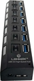 Hub USB 7 Portas | 3.0 Alta Velocidade | Lehmox - LEY- 201 | Chave liga/desliga - comprar online