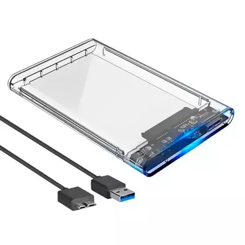 Case Externo USB 3.0 Transparente para HD 2.5" SSD | Exbom CGHD-35