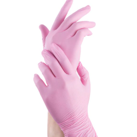 GUANTE NITRILO ROSA M X 100 DESCARTEL - comprar online