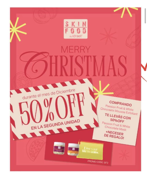 2DO AL 50% -PASSION FRUIT &WHITE CHOCOLATE EXFOLIANT+ MASK +NECESER - comprar online