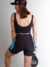 SHORT DUBH SANDRA - Preto/Azul Acqua - dubh
