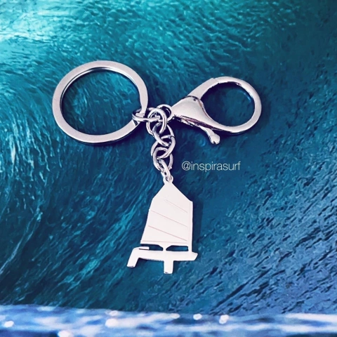 Chaveiro Veleiro Optimist em Prata 950