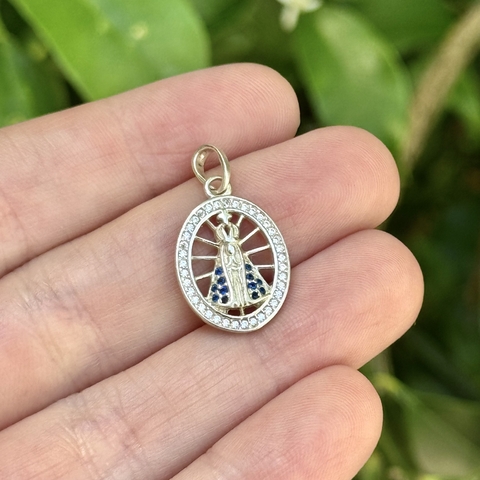 Pingente Nossa Senhora Aparecida em Prata 925 - comprar online