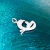 Pingente Bodyboarder Feminino em Prata 950