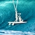 Pingente Casal SUP Stand Up Paddle Prata 950