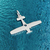 Pingente Avião Cessna 188 em Prata 950