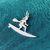 Pingente Remadora de SUP Wave em Prata 950