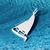 Pingente Catamarã Hobie Cat em Prata 950