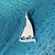 pingente hobie cat catamarã prata 950