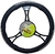 CUBRE VOLANTE PREMIUM NEGRO LINEAS CROMO CON COLOR - Tienda Procar