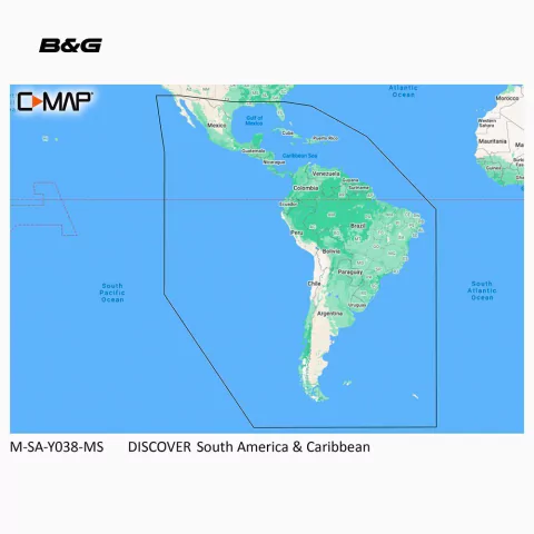 Carta náutica C-MAP South America & Caribe (M-SA-Y038-MS)