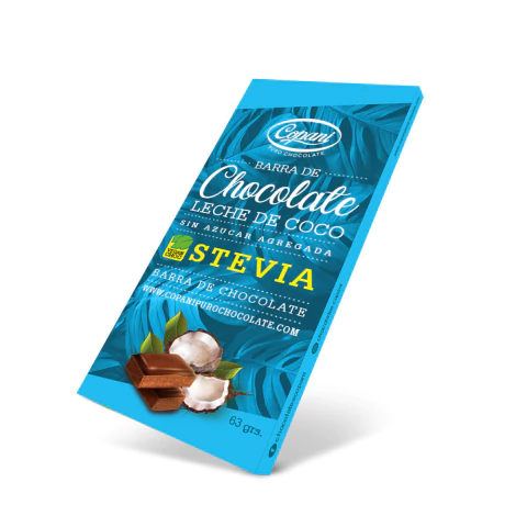 chocolate con leche de coco y stevia - Copani - comprar online