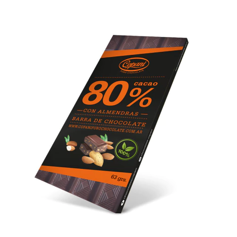 chocolate 80% cacao con almendras - Copani - comprar online